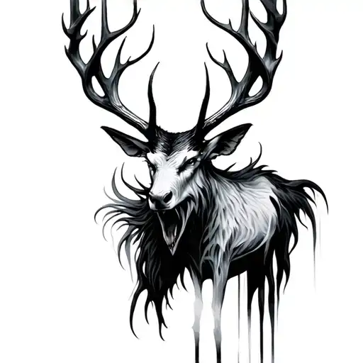 Wendigo tattoo design idea