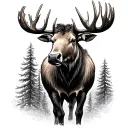Moose tattoo design idea