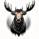 Moose tattoo design idea