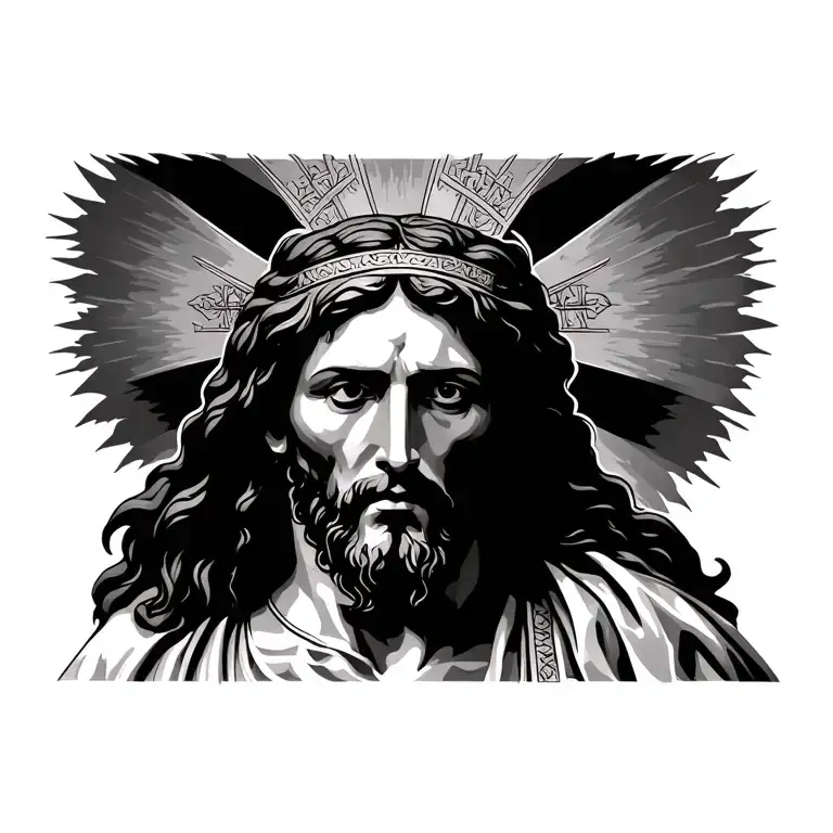 jesus christ tattoo design idea