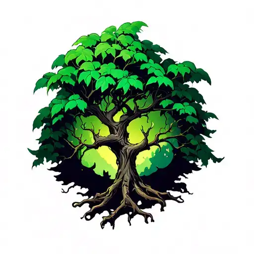 Poison Tree without leaves tattoo design idea