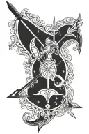 Sagittarius arrow tattoo design idea