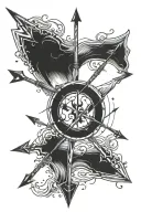 Sagittarius arrow tattoo design idea