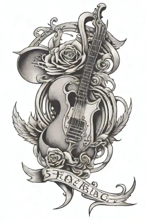 music is peace, self reliance tattoo design idea