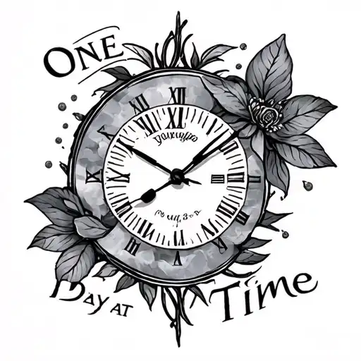 One Day At Time tattoo design idea