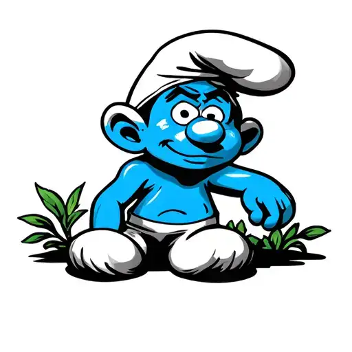 Smurf tattoo design idea