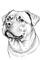 Rottweiler head tattoo design idea