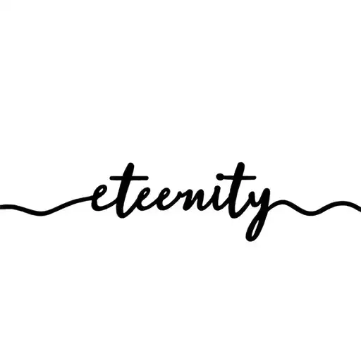 Eternity wording tattoo design idea