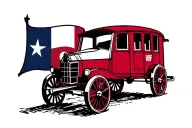 I want a tattoo with the Oklahoma sooners wagon mixed with the Texas flag. Add the initials WDF and WBF tattoo design idea