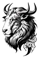 Leo, Virgo, Taurus zodiac sign tattoo design idea