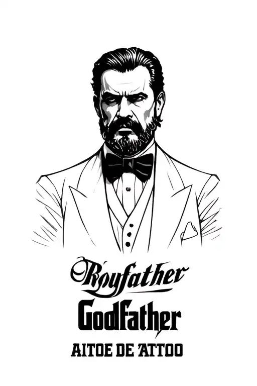 godfather logo tattoo design idea