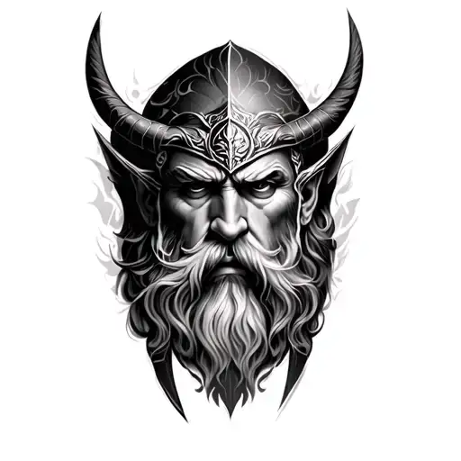 Odin face tattoo tattoo design idea