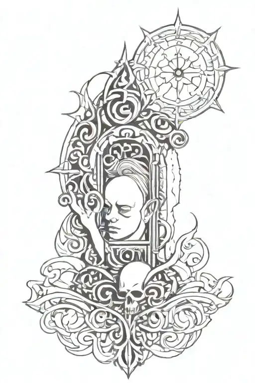 Dark and gothic tattoo design idea