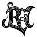 Small feminine black line tattoo with a heart and the initials "R" "E" "C" tattoo design idea