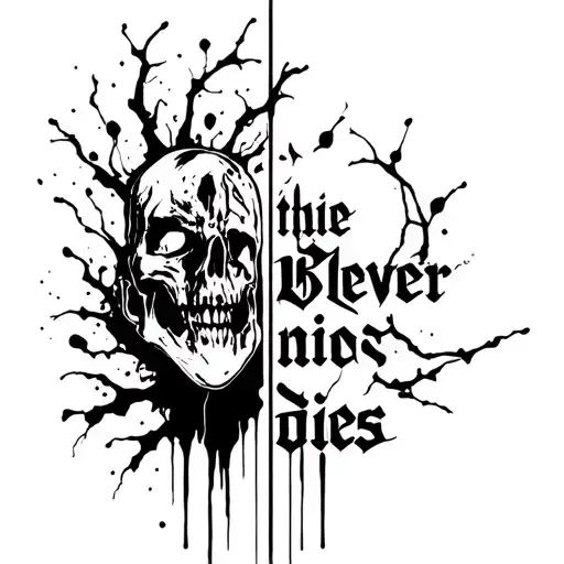 Blood never dies tattoo design idea
