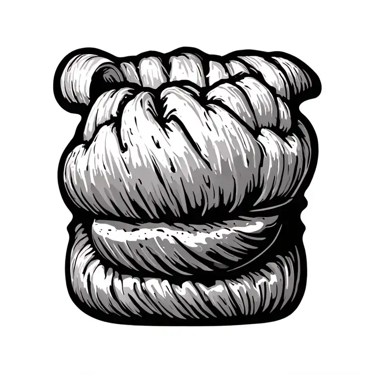 bread loaf tattoo design idea
