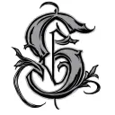 Cursive G tattoo design idea