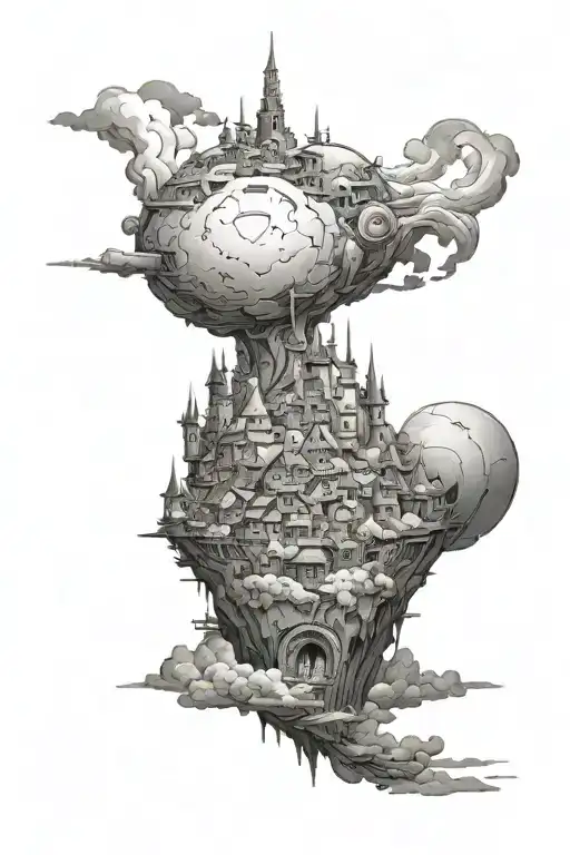 howls moving castle tattoo design idea