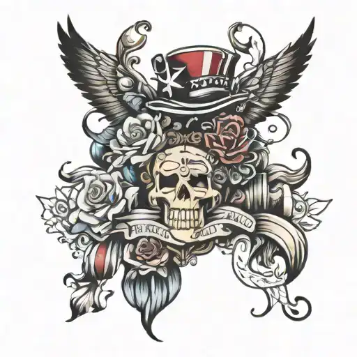 British and America  tattoo design idea