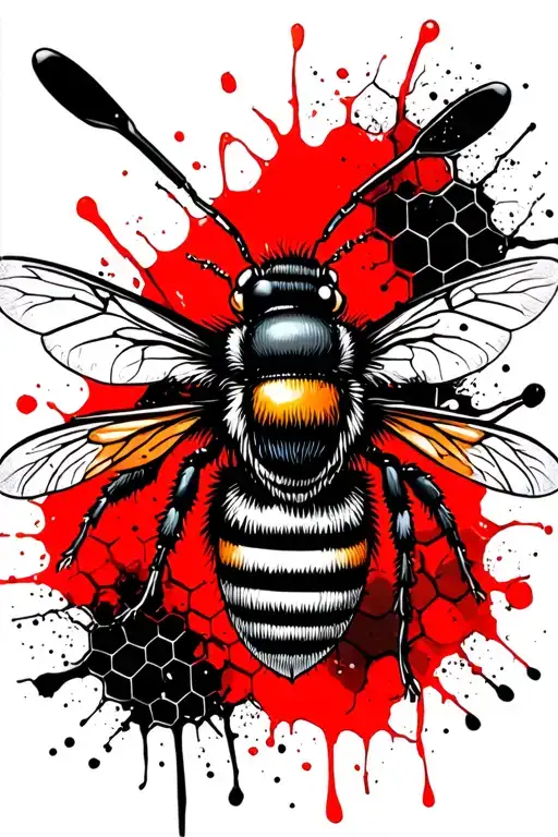 Bee honey comb armband tattoo tattoo design idea