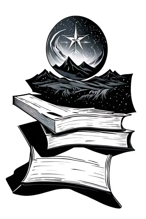 books travel music northern star movies shows animated tattoo design idea