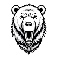 simple polar bear in the woods tattoo design idea
