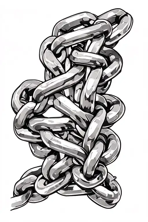 Bicep chain tattoo design idea