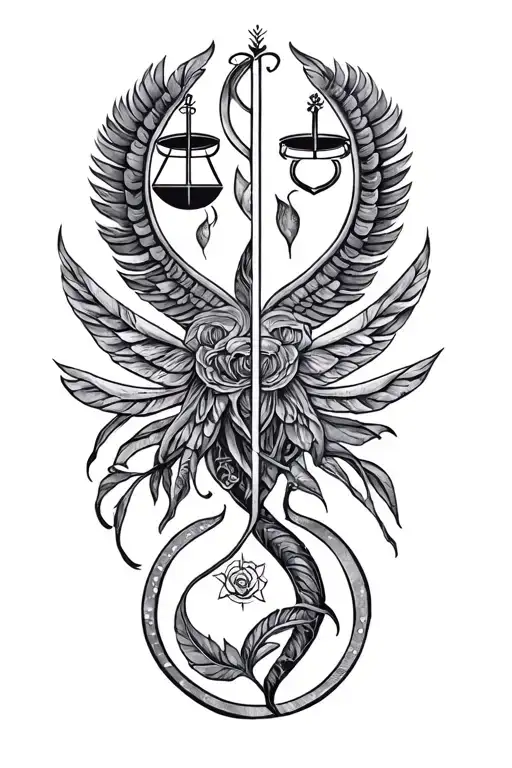 Virgo libra and Gemini zodiac sign tattoo design idea