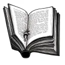 Book: Open, slightly tilted, with its pages fluttering like it’s alive.	•	Bookworm: A cute, curvy little worm with a fr tattoo design idea