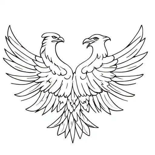 double headed eagle tattoo design idea