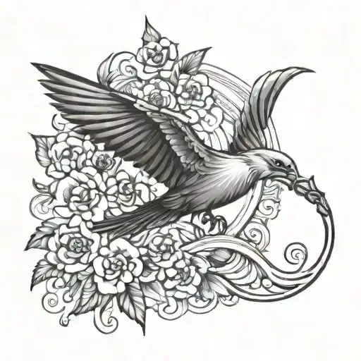 memento vivere, sickle, fineline tattoo design idea