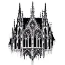 gothic architecture patterns tattoo design idea