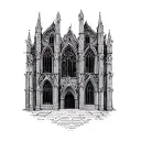 gothic architecture patterns tattoo design idea