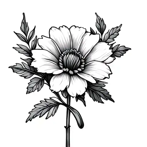 March And September Birth Flower tattoo design idea