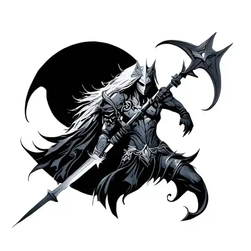 Artorias And Sif tattoo design idea