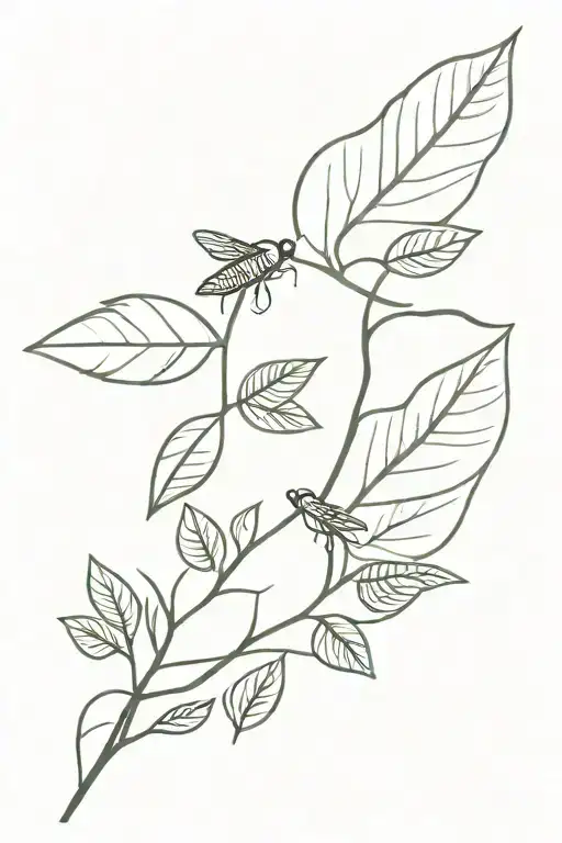 women trees leaves earthy power strength fly away tattoo design idea