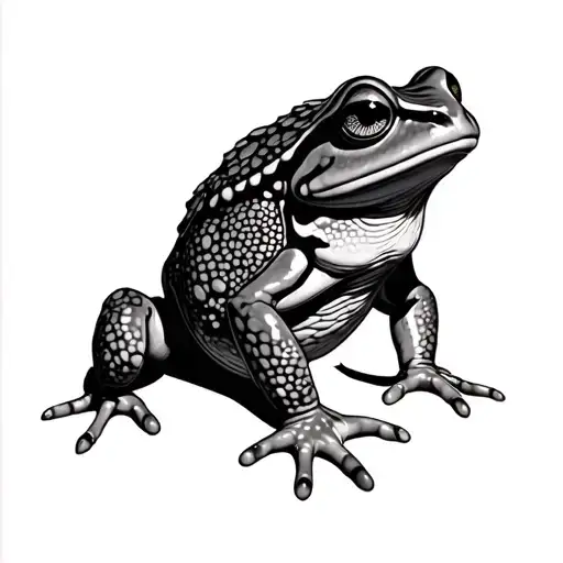 5 meo bufo alvarius enlightened melted  toad tattoo design idea
