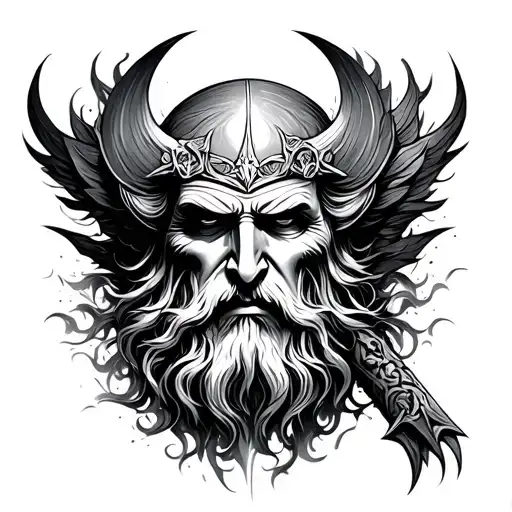 battle with mental illnes but have faith that odin will guide me tattoo design idea