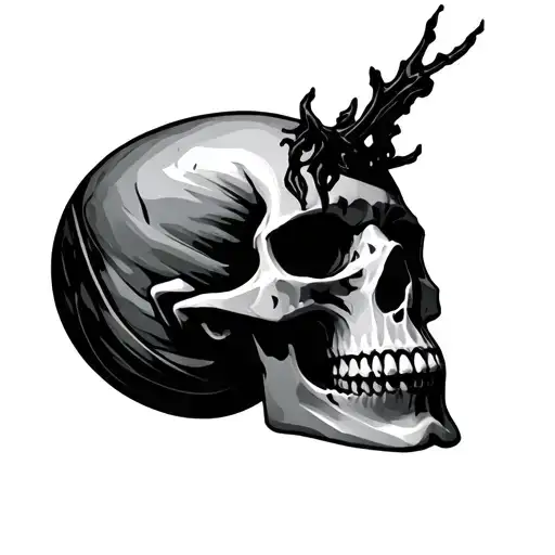 skulls representing dark periods tattoo design idea