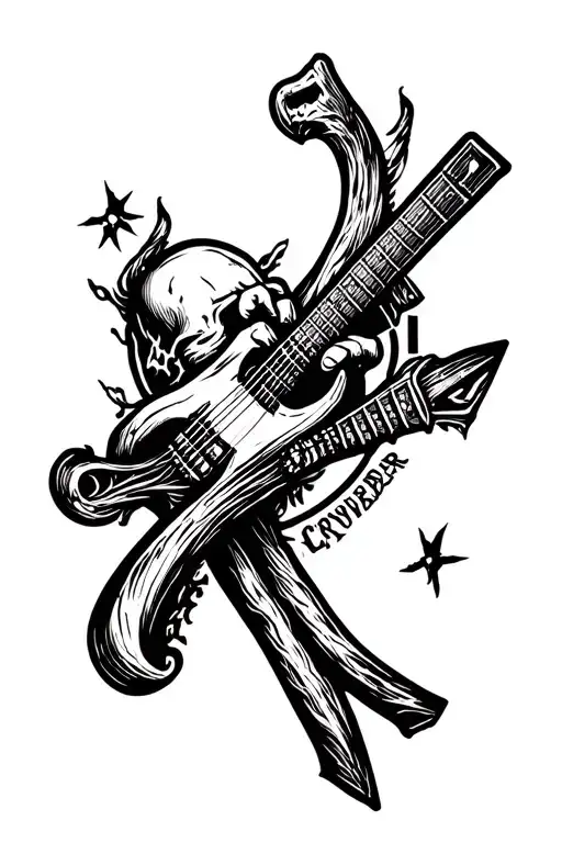 crowbar band logo tattoo design idea