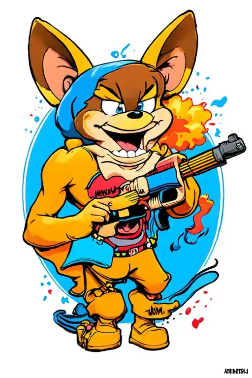 pop culture sleeve of 90s cartoons tattoo design idea