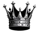 crown with M S D tattoo design idea