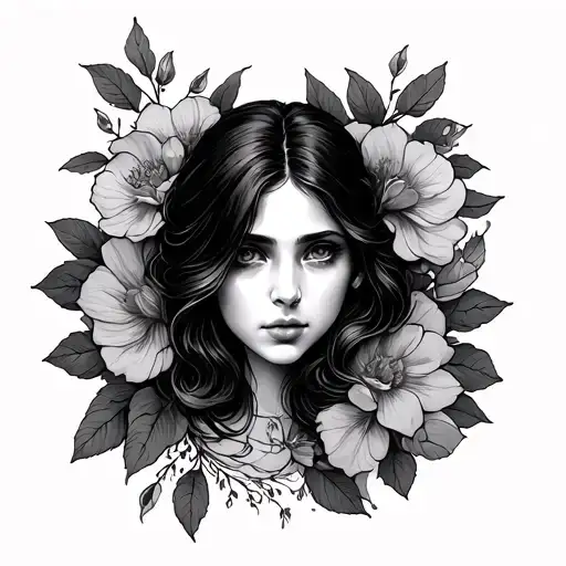 Maternal mourning tattoo design idea