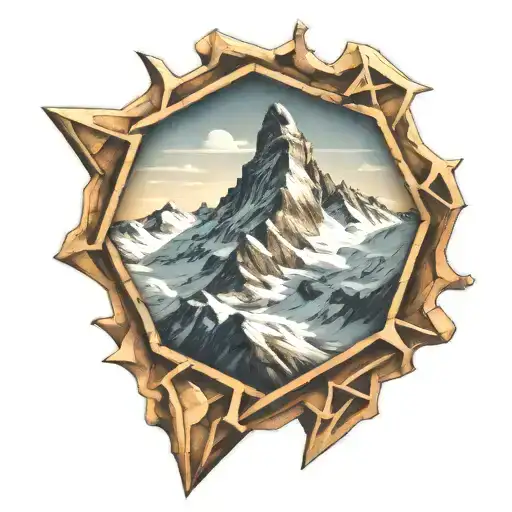 matterhorn mountain tattoo design idea