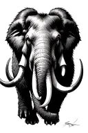 war mammoth tattoo design idea