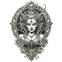 Demoness tattoo design idea