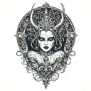 Demoness tattoo design idea