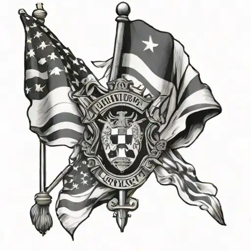 peurto rico flag and District of Columbia  tattoo design idea