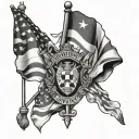 peurto rico flag and District of Columbia  tattoo design idea