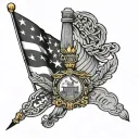 peurto rico flag and District of Columbia  tattoo design idea